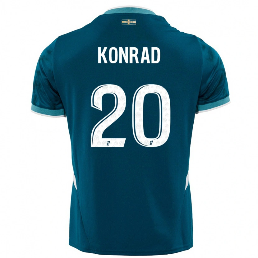 Danxen Heren Konrad De La Fuente #20 Turkoois Blauw Uitshirt Uittenue 2024/25 T-Shirt