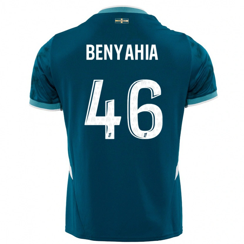 Danxen Heren Aylan Benyahia-Tani #46 Turkoois Blauw Uitshirt Uittenue 2024/25 T-Shirt