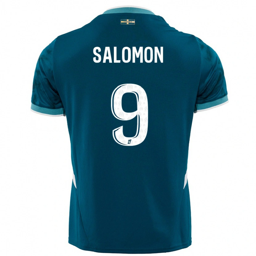 Danxen Heren Maeva Salomon #9 Turkoois Blauw Uitshirt Uittenue 2024/25 T-Shirt
