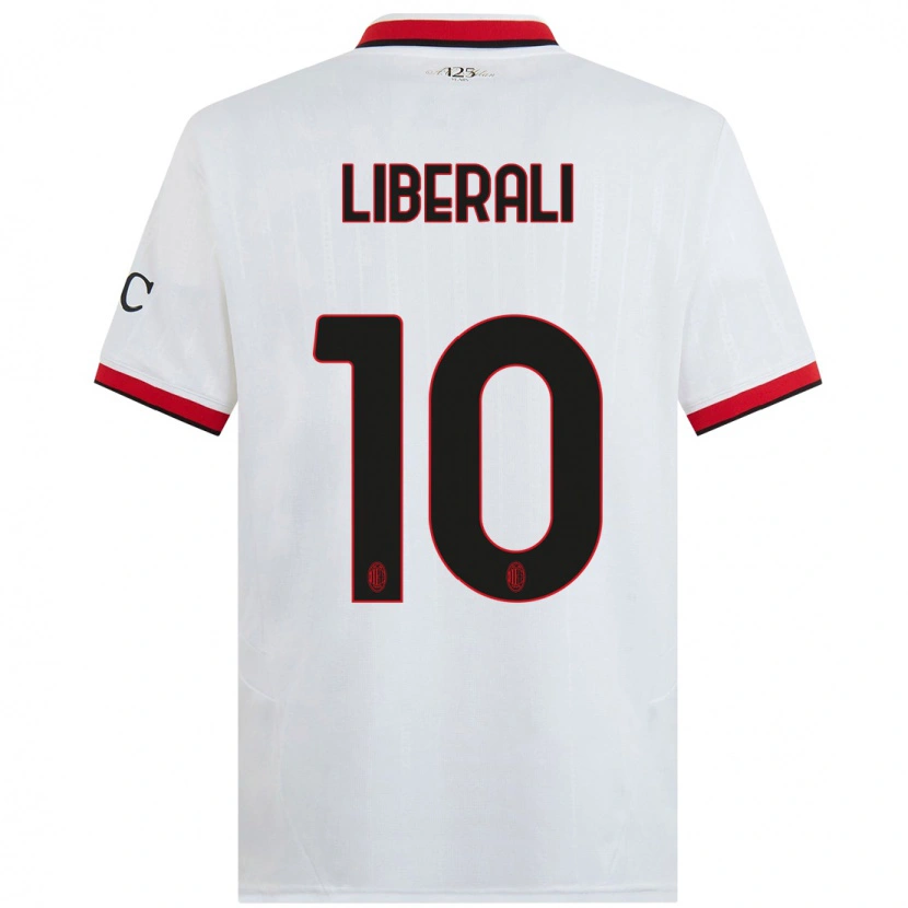 Danxen Heren Mattia Liberali #10 Wit Zwart Rood Uitshirt Uittenue 2024/25 T-Shirt