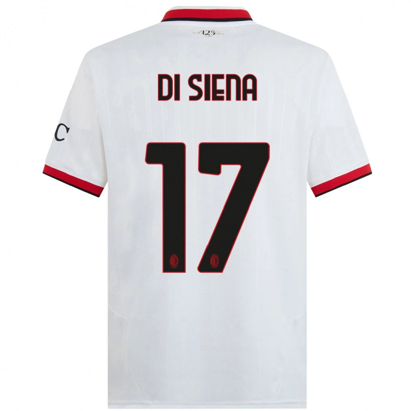 Danxen Heren Andrea Di Siena #17 Wit Zwart Rood Uitshirt Uittenue 2024/25 T-Shirt
