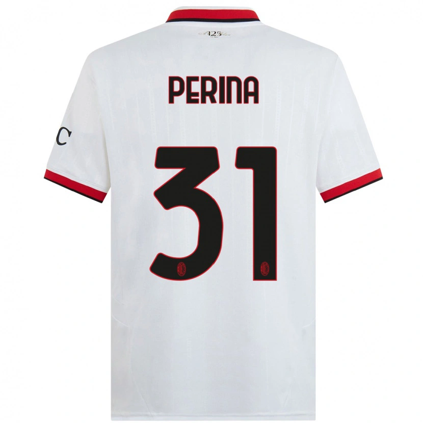Danxen Heren Gioele Perina #31 Wit Zwart Rood Uitshirt Uittenue 2024/25 T-Shirt