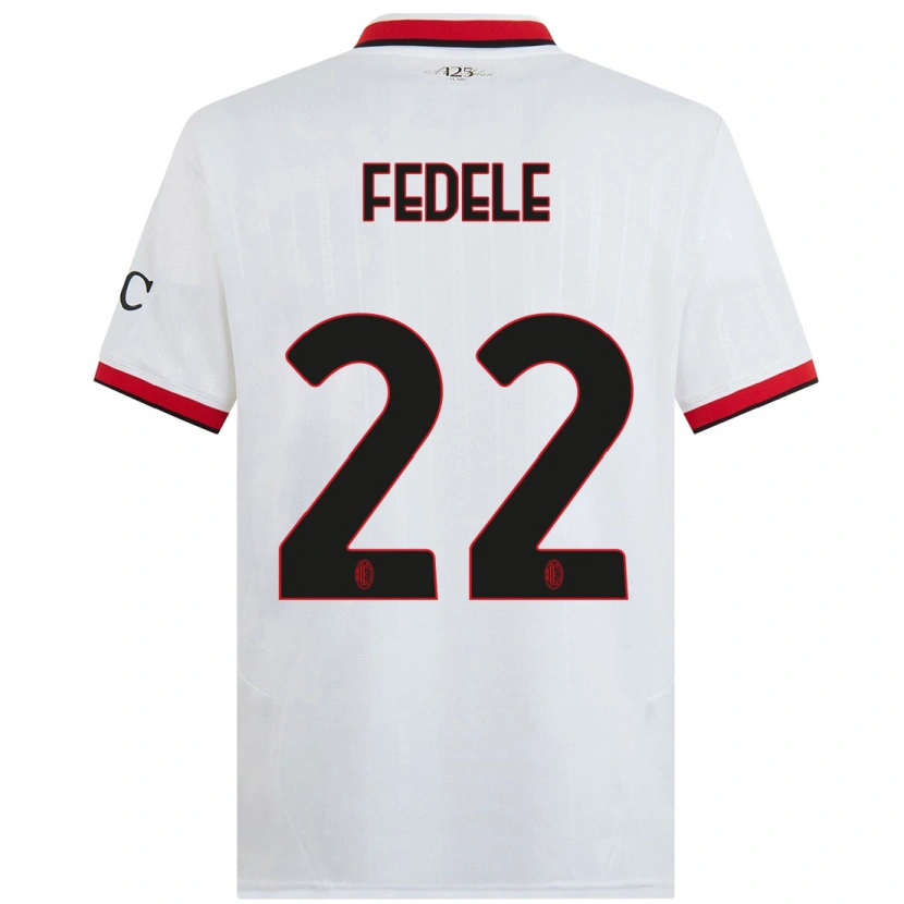 Danxen Heren Noemi Fedele #22 Wit Zwart Rood Uitshirt Uittenue 2024/25 T-Shirt