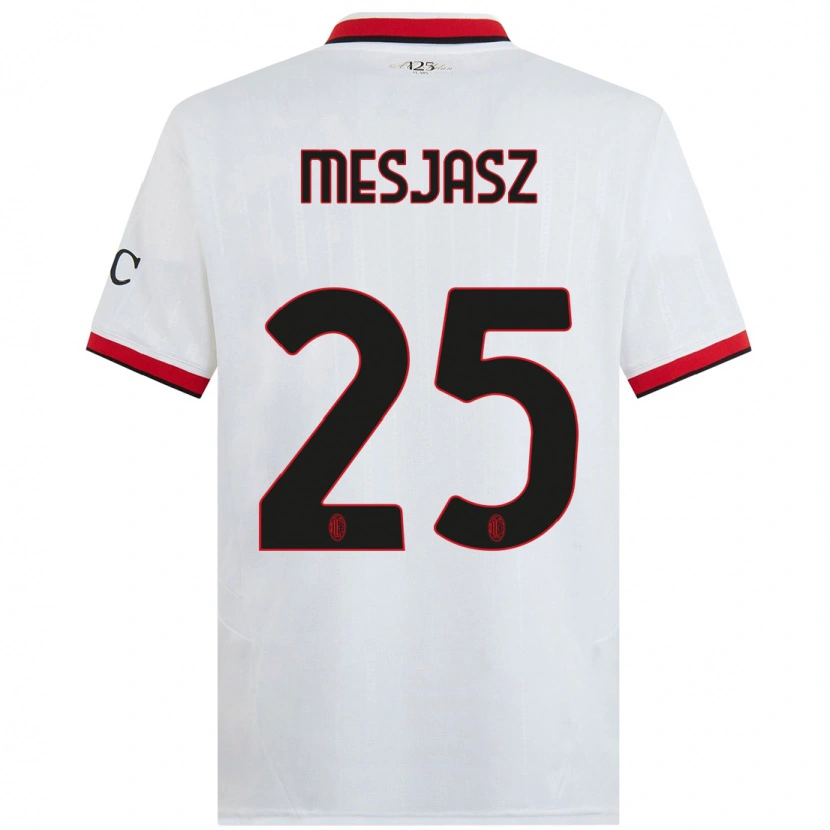 Danxen Heren Małgorzata Mesjasz #25 Wit Zwart Rood Uitshirt Uittenue 2024/25 T-Shirt
