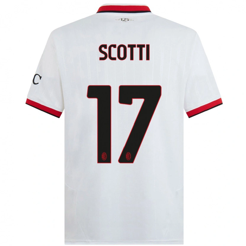 Danxen Heren Filippo Scotti #17 Wit Zwart Rood Uitshirt Uittenue 2024/25 T-Shirt