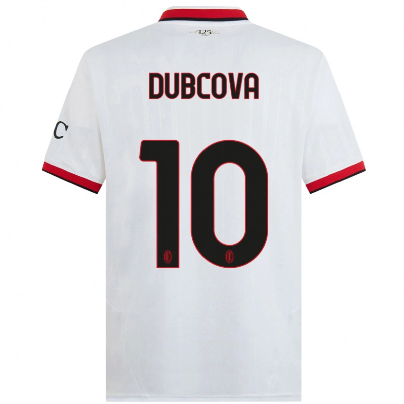 Danxen Heren Kamila Dubcova #10 Wit Zwart Rood Uitshirt Uittenue 2024/25 T-Shirt