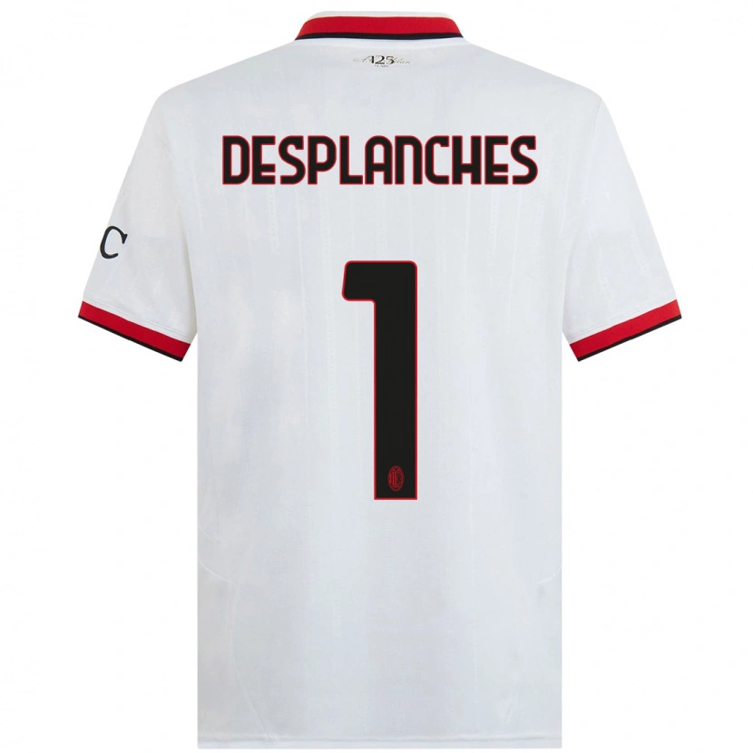 Danxen Heren Sebastiano Desplanches #1 Wit Zwart Rood Uitshirt Uittenue 2024/25 T-Shirt