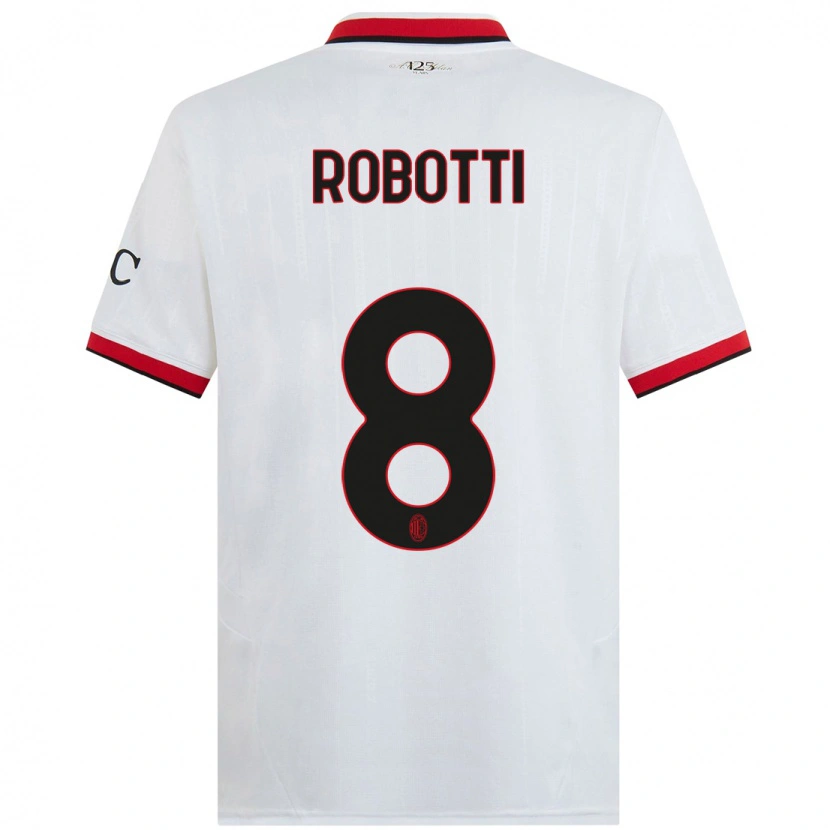 Danxen Heren Giovanni Robotti #8 Wit Zwart Rood Uitshirt Uittenue 2024/25 T-Shirt