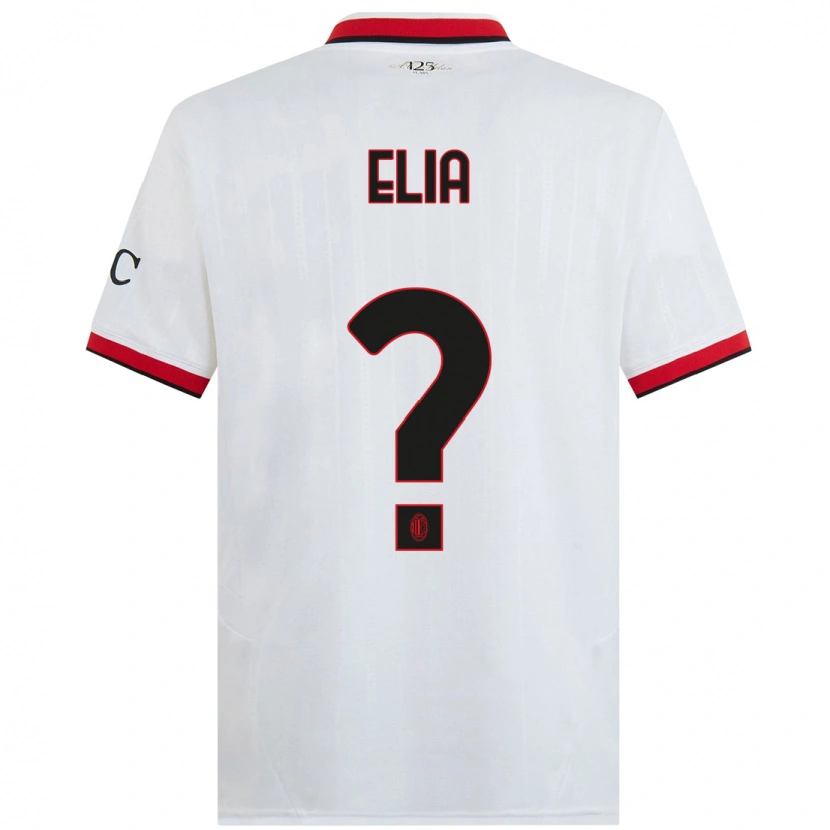 Danxen Heren Emanuele Elia #0 Wit Zwart Rood Uitshirt Uittenue 2024/25 T-Shirt