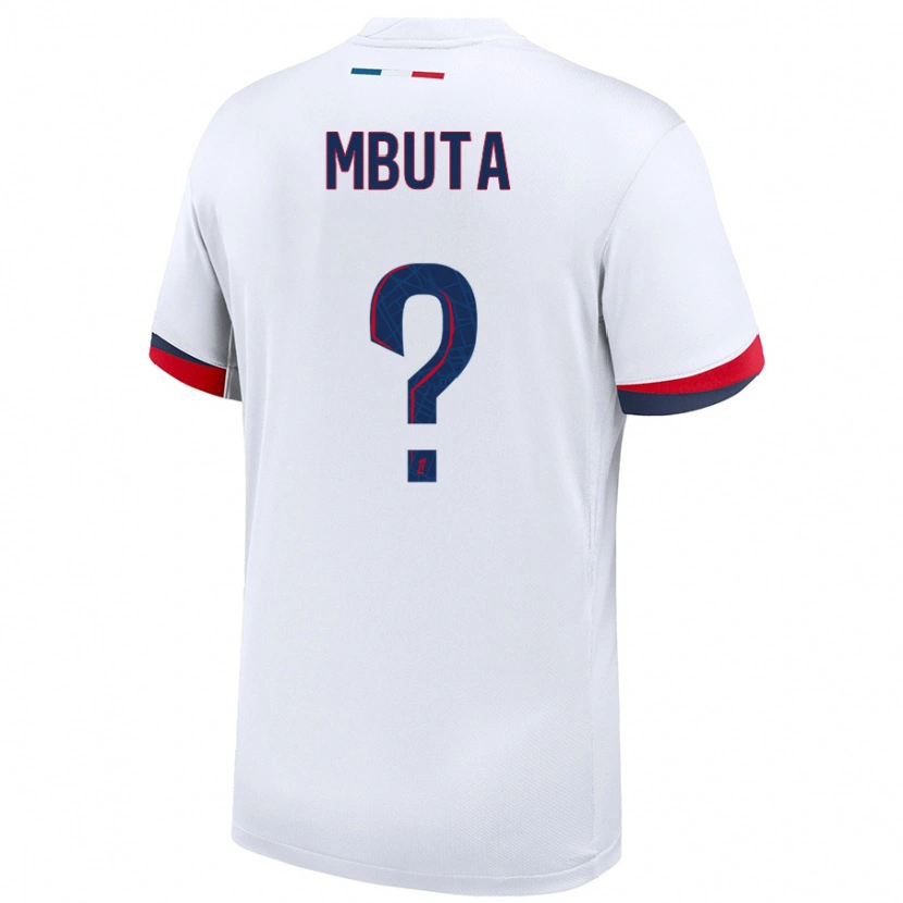 Danxen Heren Bradley Mbuta #0 Wit Blauw Rood Uitshirt Uittenue 2024/25 T-Shirt