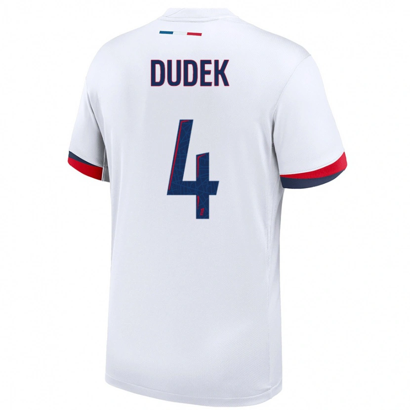 Danxen Heren Paulina Dudek #4 Wit Blauw Rood Uitshirt Uittenue 2024/25 T-Shirt