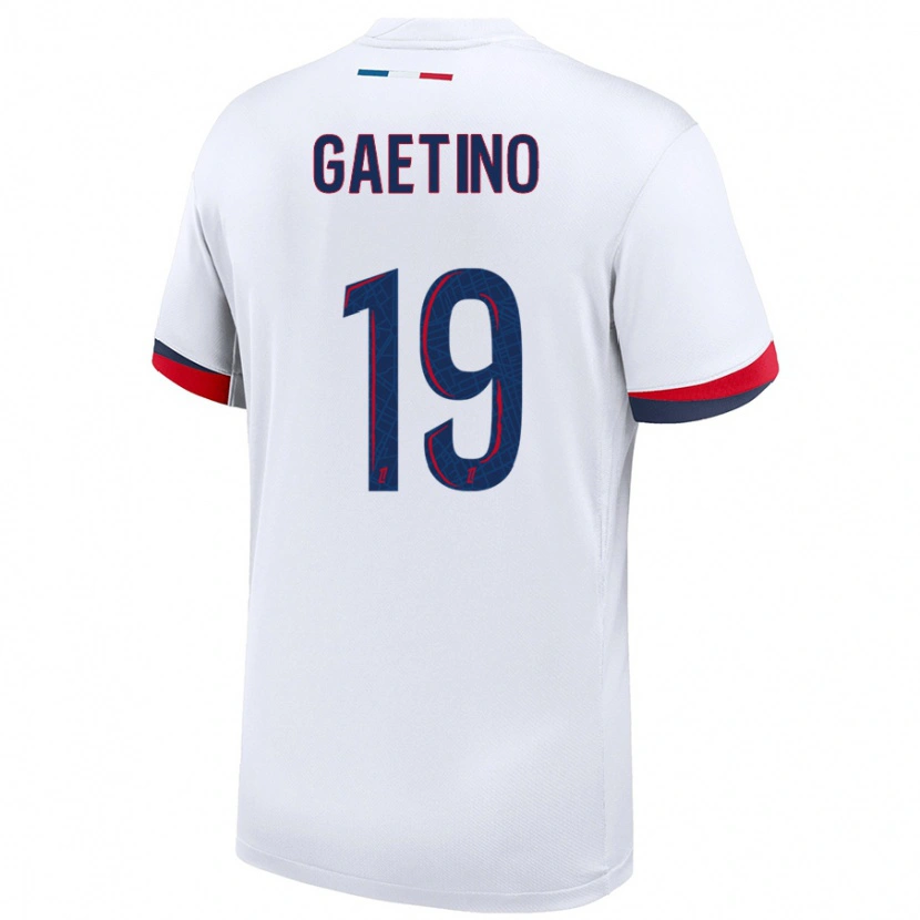 Danxen Heren Eva Gaetino #19 Wit Blauw Rood Uitshirt Uittenue 2024/25 T-Shirt