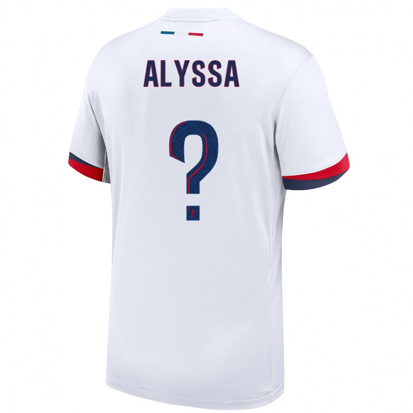 Danxen Heren Alyssa Fernandes #0 Wit Blauw Rood Uitshirt Uittenue 2024/25 T-Shirt