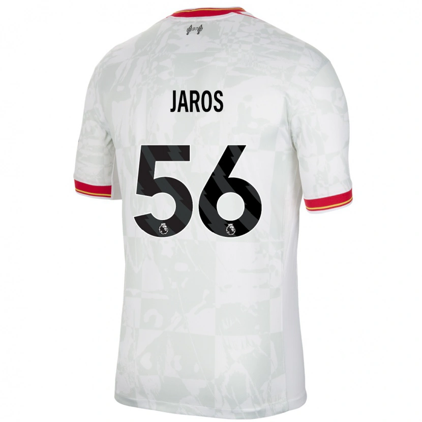 Danxen Heren Vitezslav Jaros #56 Wit Rood Zwart Thuisshirt Derde Tenue 2024/25 T-Shirt