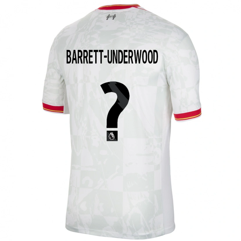Danxen Heren Keehan Barrett-Underwood #0 Wit Rood Zwart Thuisshirt Derde Tenue 2024/25 T-Shirt