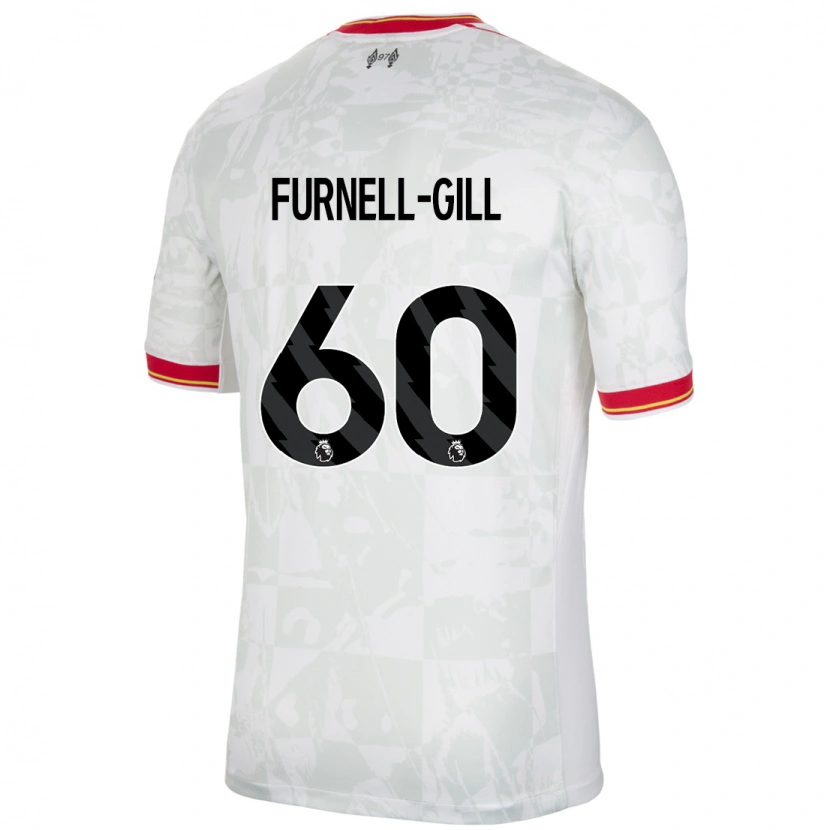 Danxen Heren Luca Furnell-Gill #60 Wit Rood Zwart Thuisshirt Derde Tenue 2024/25 T-Shirt