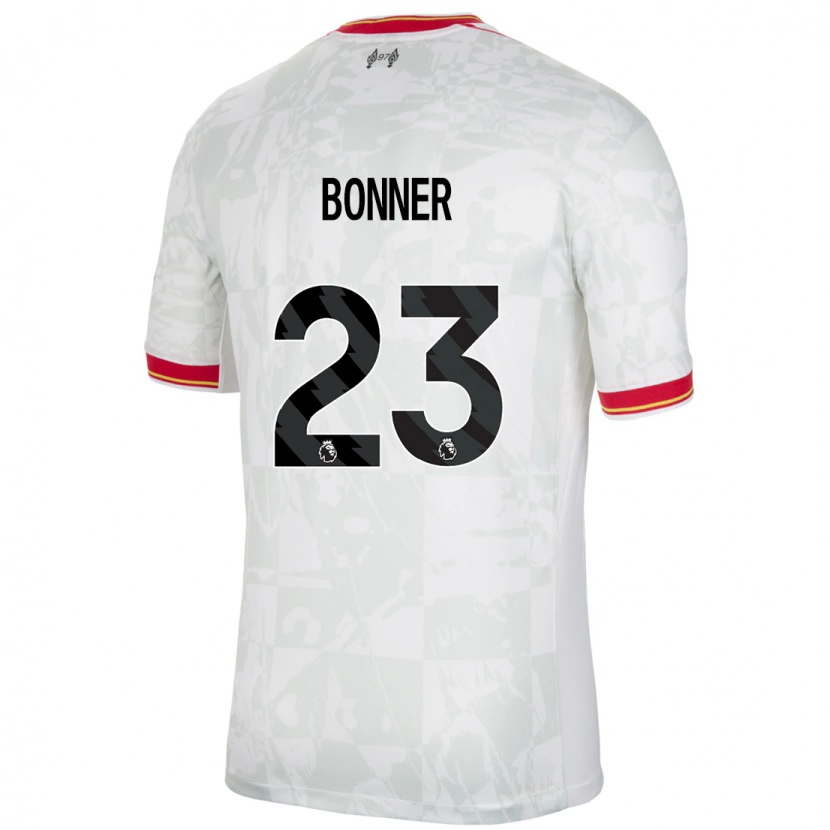 Danxen Heren Gemma Bonner #23 Wit Rood Zwart Thuisshirt Derde Tenue 2024/25 T-Shirt