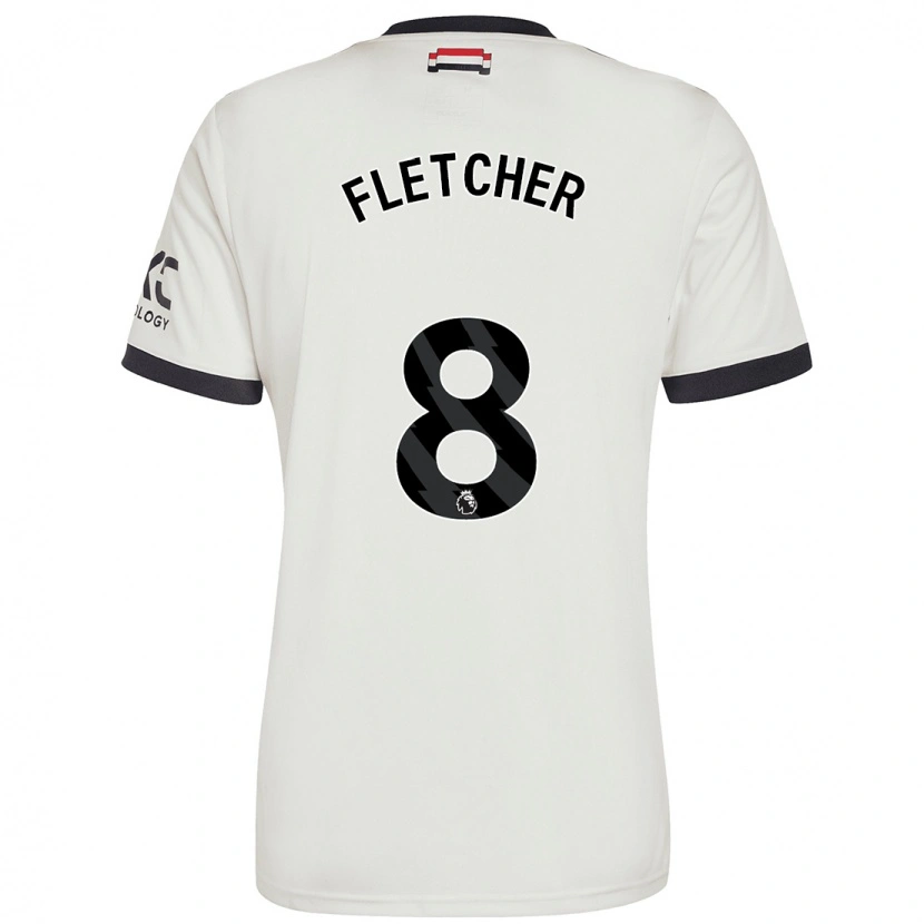 Danxen Heren Tyler Fletcher #8 Gebroken Wit Thuisshirt Derde Tenue 2024/25 T-Shirt