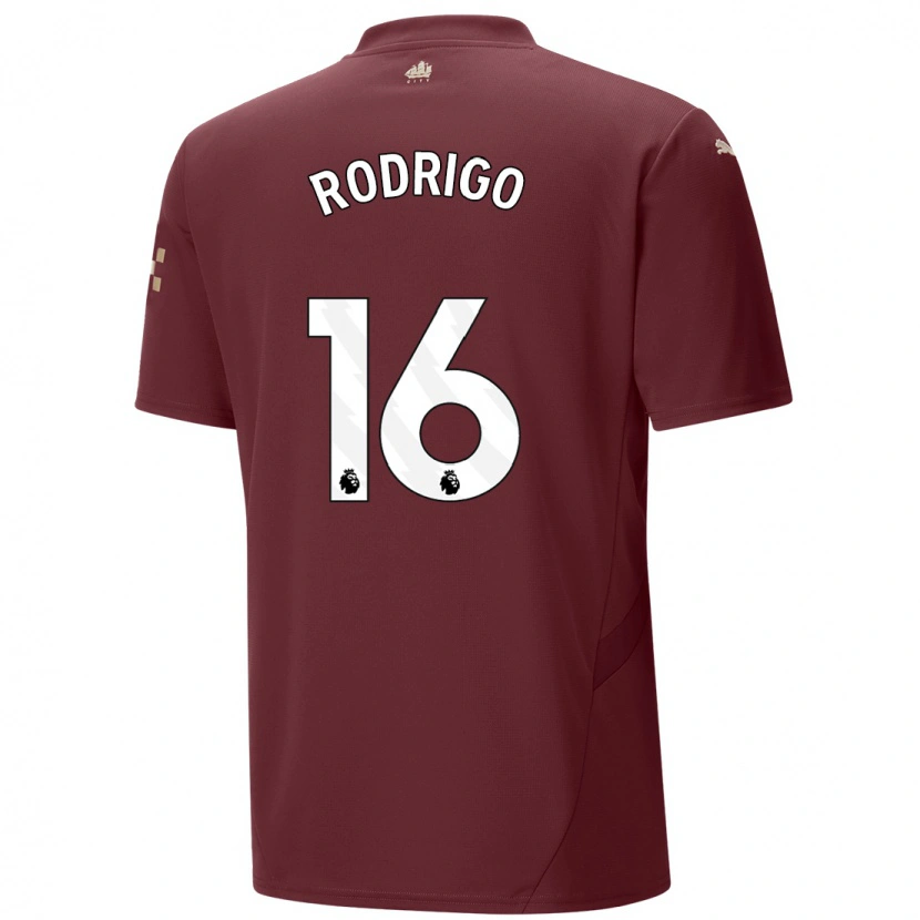 Danxen Heren Rodri #16 Kastanjebruin Thuisshirt Derde Tenue 2024/25 T-Shirt