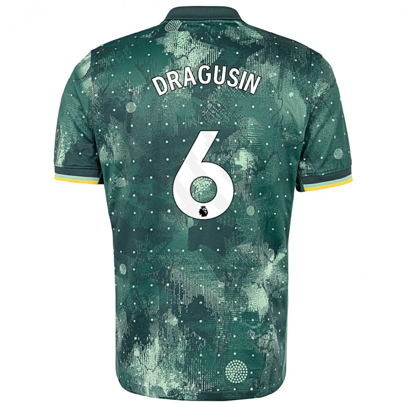 Danxen Heren Radu Drăgușin #6 Muntgroen Thuisshirt Derde Tenue 2024/25 T-Shirt