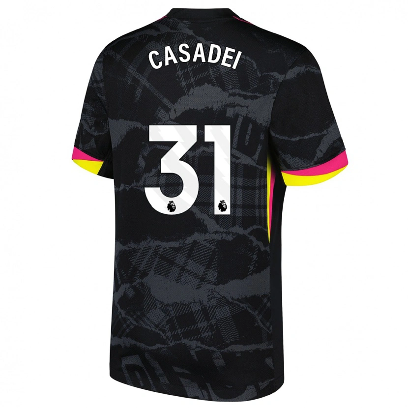 Danxen Heren Cesare Casadei #31 Zwartroze Thuisshirt Derde Tenue 2024/25 T-Shirt