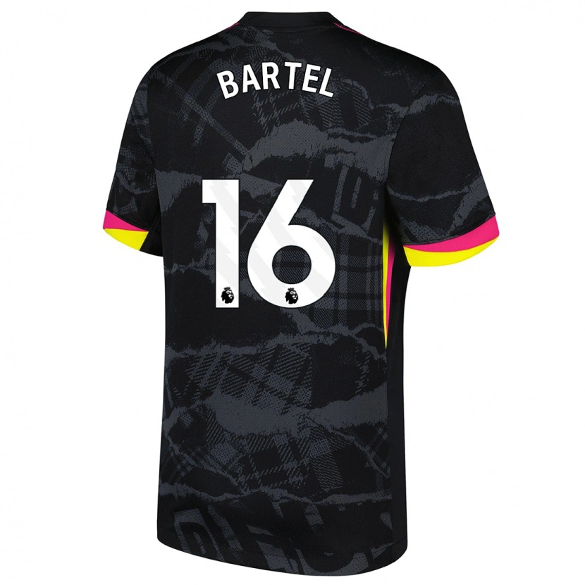 Danxen Heren Júlia Bartel #16 Zwartroze Thuisshirt Derde Tenue 2024/25 T-Shirt