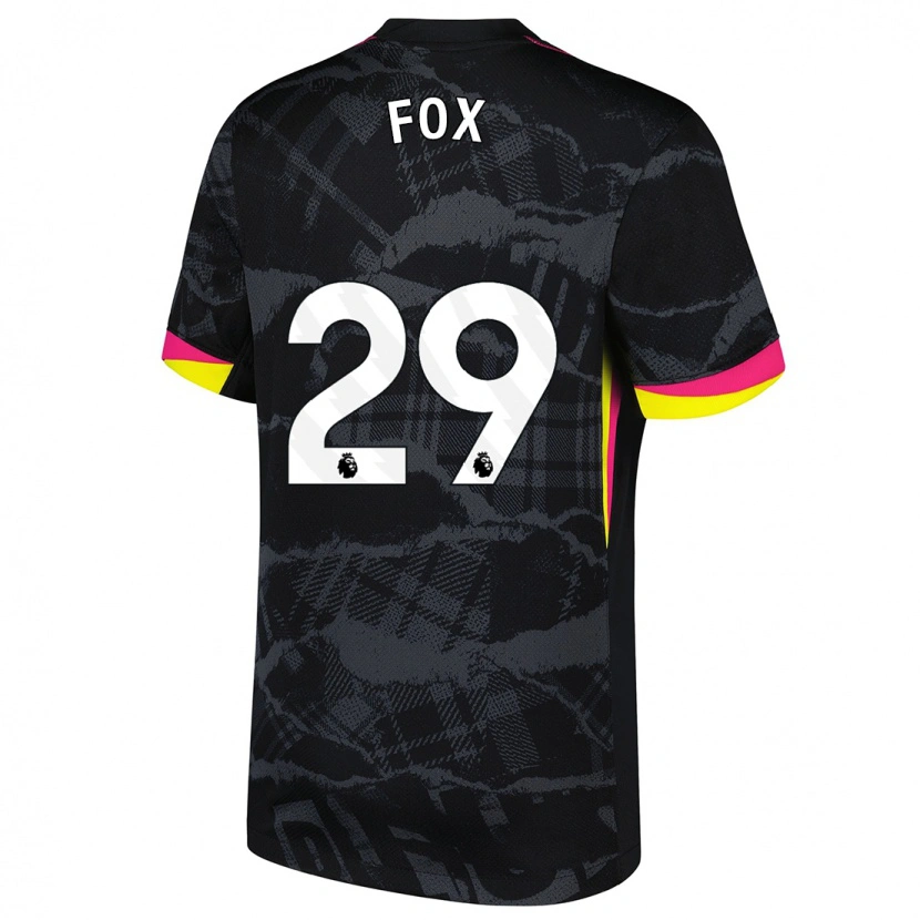 Danxen Heren Jorja Fox #29 Zwartroze Thuisshirt Derde Tenue 2024/25 T-Shirt