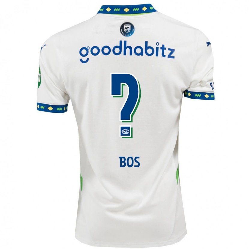 Danxen Heren Floris Bos #0 Wit Donkerblauw Thuisshirt Derde Tenue 2024/25 T-Shirt