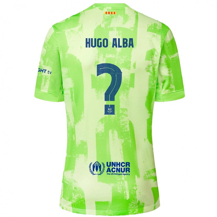 Danxen Heren Hugo Alba #0 Limoen Thuisshirt Derde Tenue 2024/25 T-Shirt
