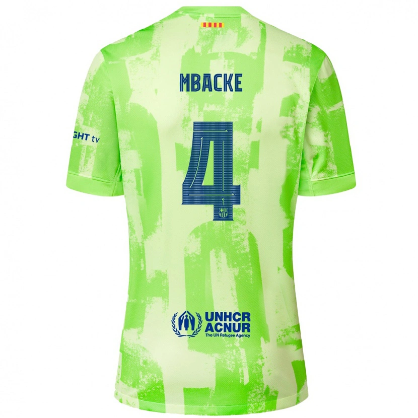 Danxen Heren Mamadou Mbacke #4 Limoen Thuisshirt Derde Tenue 2024/25 T-Shirt