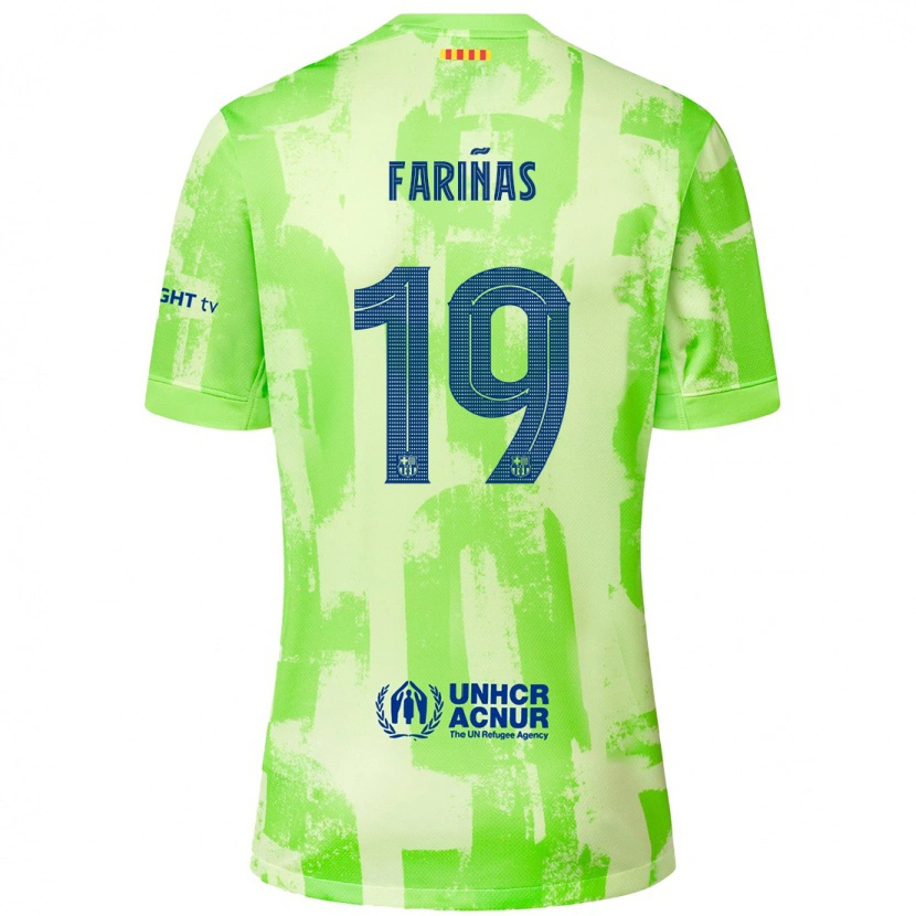 Danxen Heren Brian Fariñas #19 Limoen Thuisshirt Derde Tenue 2024/25 T-Shirt