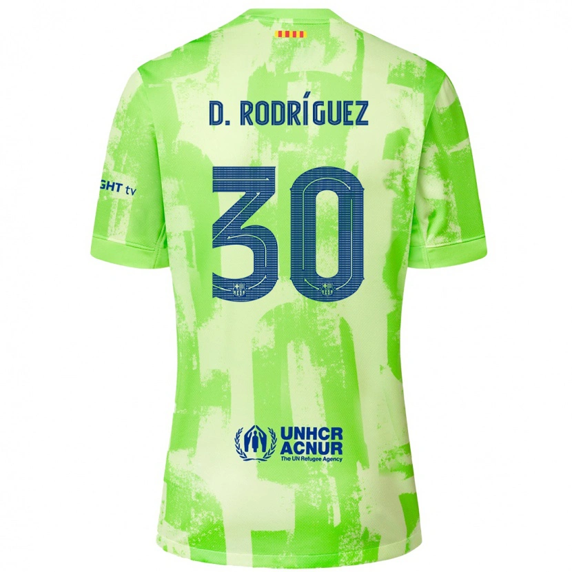 Danxen Heren Dani Rodríguez #30 Limoen Thuisshirt Derde Tenue 2024/25 T-Shirt