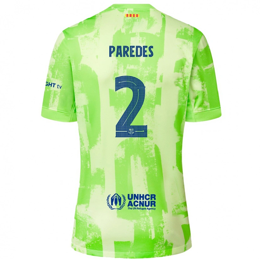 Danxen Heren Irene Paredes #2 Limoen Thuisshirt Derde Tenue 2024/25 T-Shirt