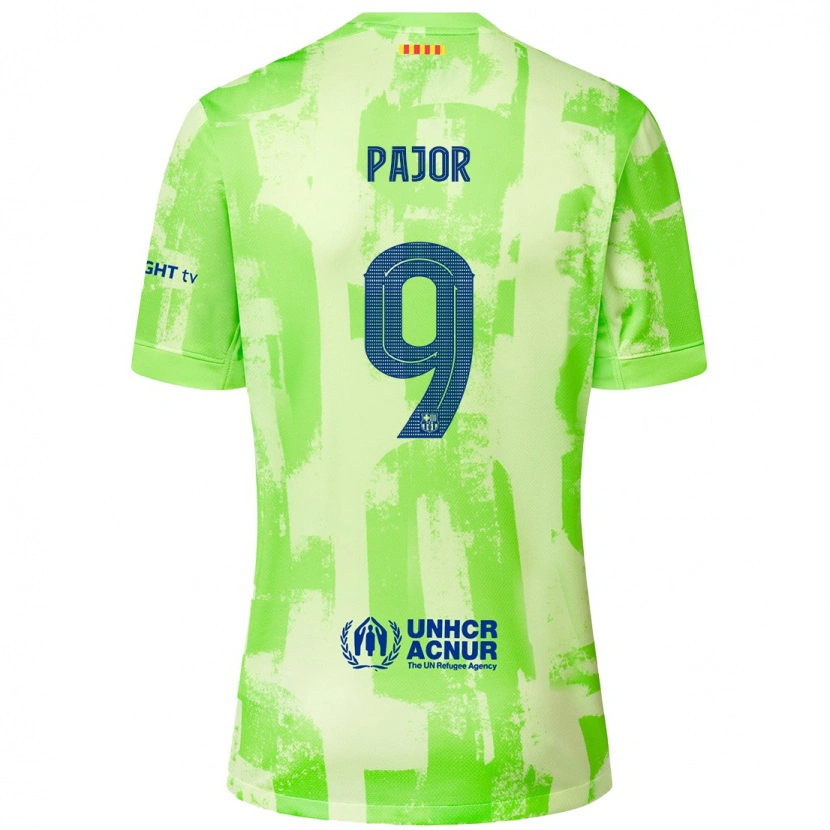 Danxen Heren Ewa Pajor #9 Limoen Thuisshirt Derde Tenue 2024/25 T-Shirt