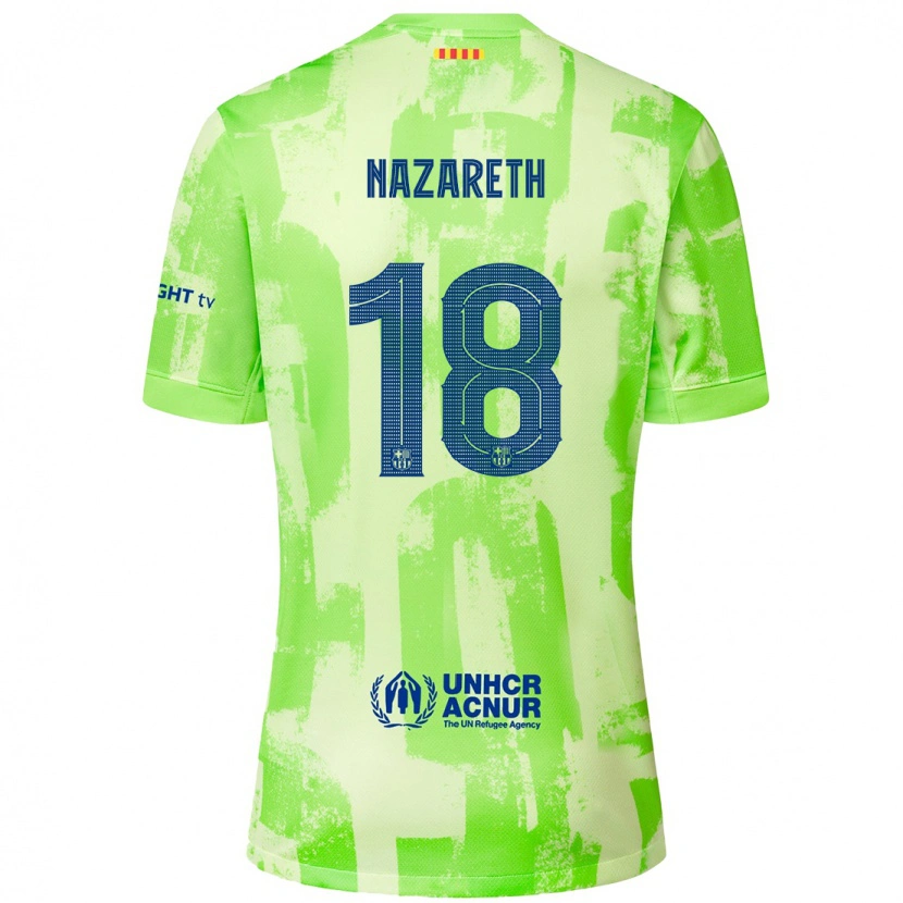 Danxen Heren Kika Nazareth #18 Limoen Thuisshirt Derde Tenue 2024/25 T-Shirt