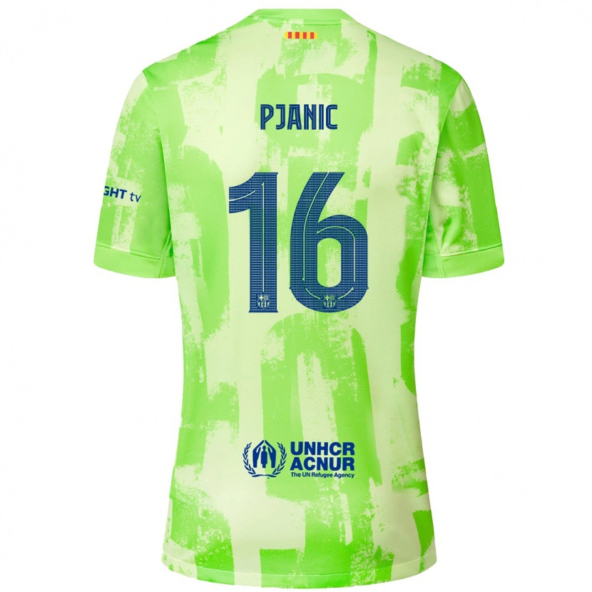 Danxen Heren Miralem Pjanic #16 Limoen Thuisshirt Derde Tenue 2024/25 T-Shirt