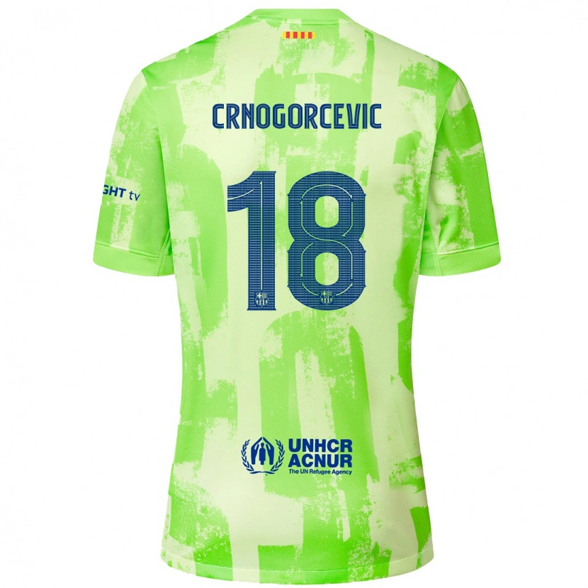 Danxen Heren Ana-Maria Crnogorcevic #18 Limoen Thuisshirt Derde Tenue 2024/25 T-Shirt