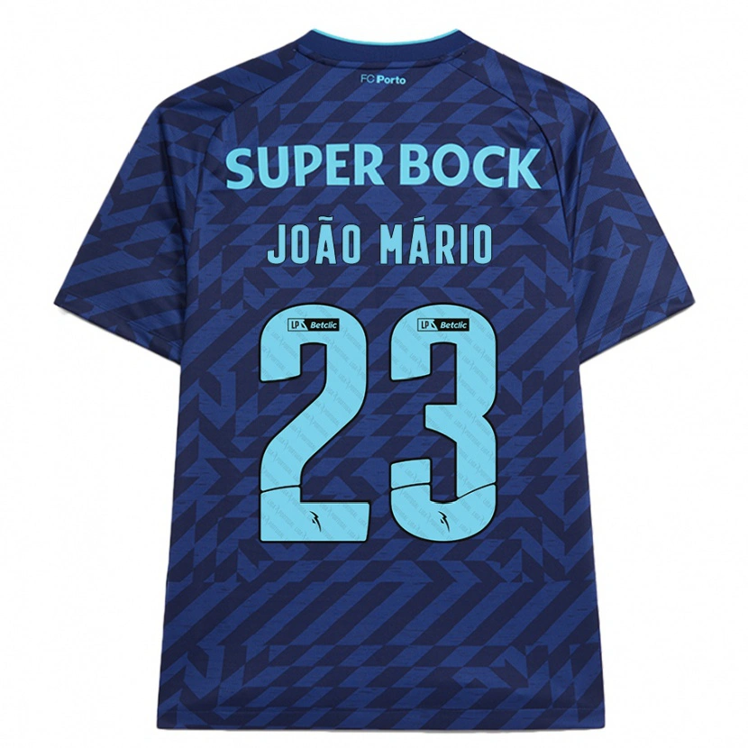 Danxen Heren João Mário #23 Marineblauw Thuisshirt Derde Tenue 2024/25 T-Shirt
