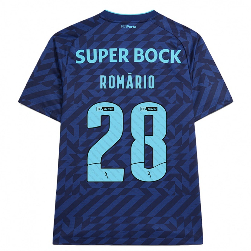 Danxen Heren Romário Baró #28 Marineblauw Thuisshirt Derde Tenue 2024/25 T-Shirt