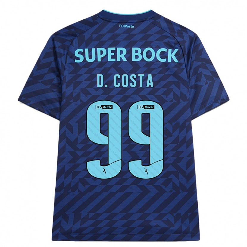 Danxen Heren Diogo Costa #99 Marineblauw Thuisshirt Derde Tenue 2024/25 T-Shirt
