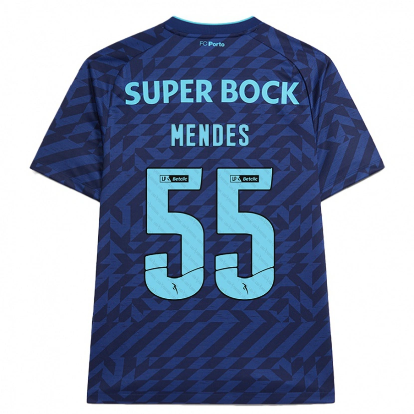 Danxen Heren João Mendes #55 Marineblauw Thuisshirt Derde Tenue 2024/25 T-Shirt