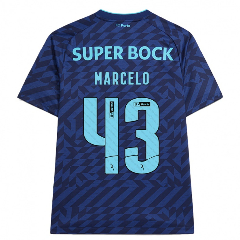 Danxen Heren Joao Marcelo #43 Marineblauw Thuisshirt Derde Tenue 2024/25 T-Shirt