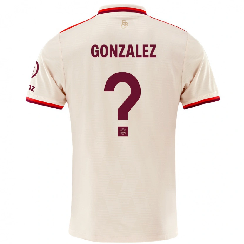 Danxen Heren Gabriel Gonzalez #0 Linen Thuisshirt Derde Tenue 2024/25 T-Shirt