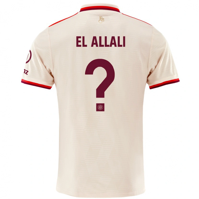 Danxen Heren Jonas El Allali #0 Linen Thuisshirt Derde Tenue 2024/25 T-Shirt