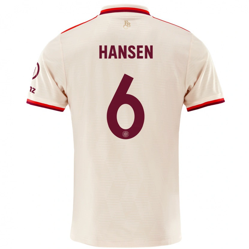 Danxen Heren Tuva Hansen #6 Linen Thuisshirt Derde Tenue 2024/25 T-Shirt