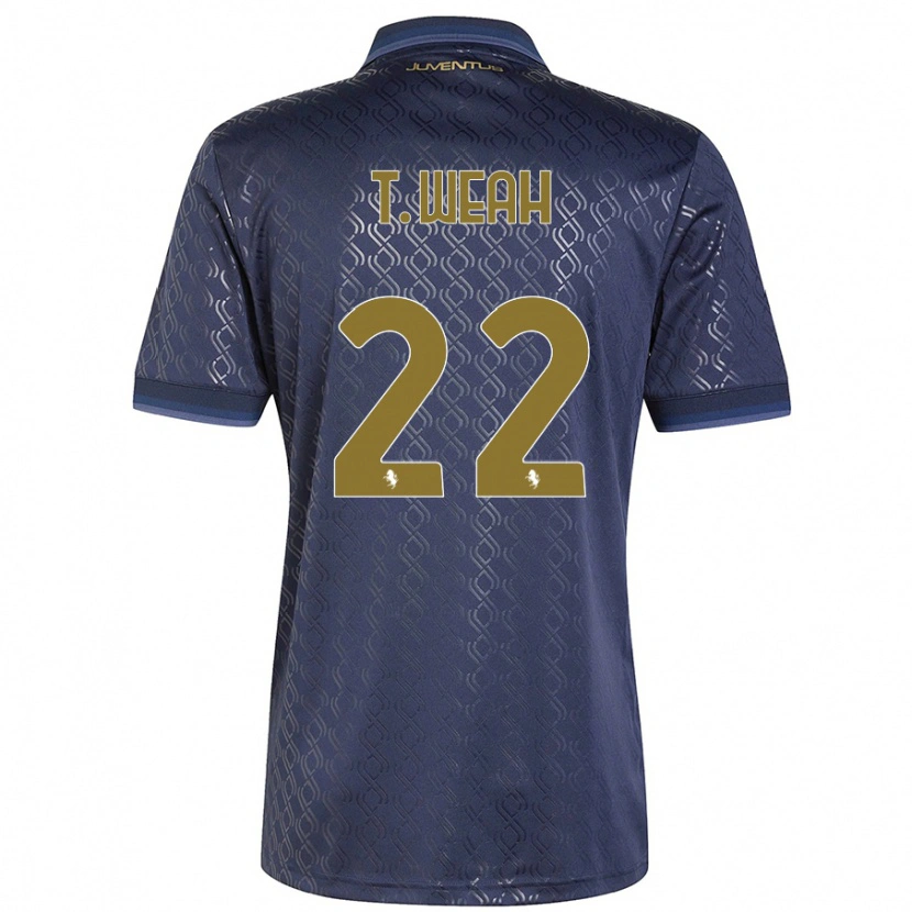 Danxen Heren Timothy Weah #22 Marineblauw Thuisshirt Derde Tenue 2024/25 T-Shirt