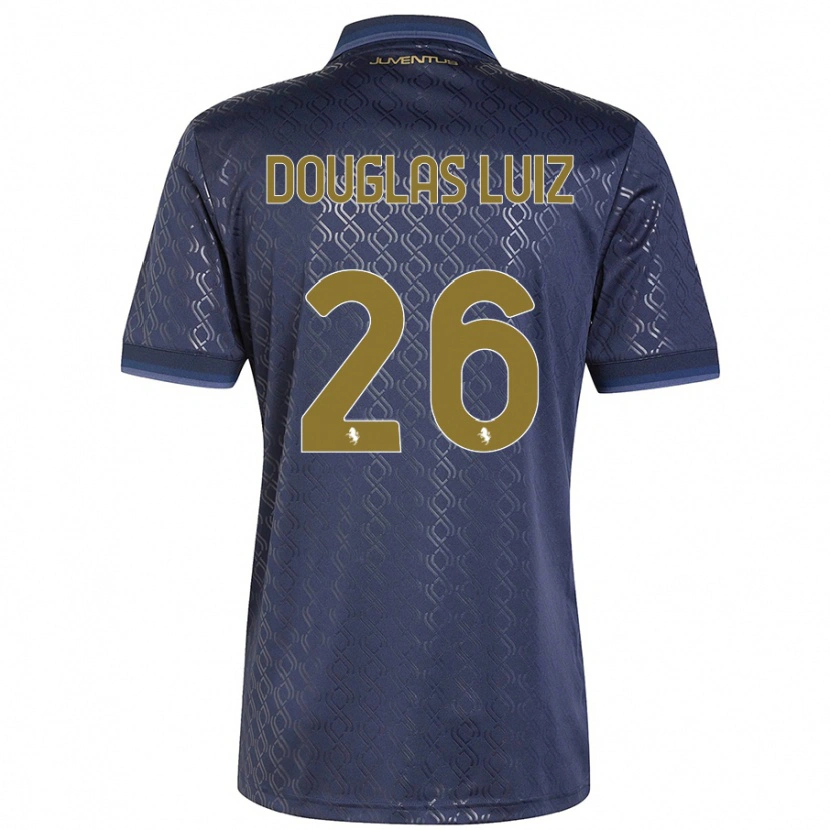 Danxen Heren Douglas Luiz #26 Marineblauw Thuisshirt Derde Tenue 2024/25 T-Shirt