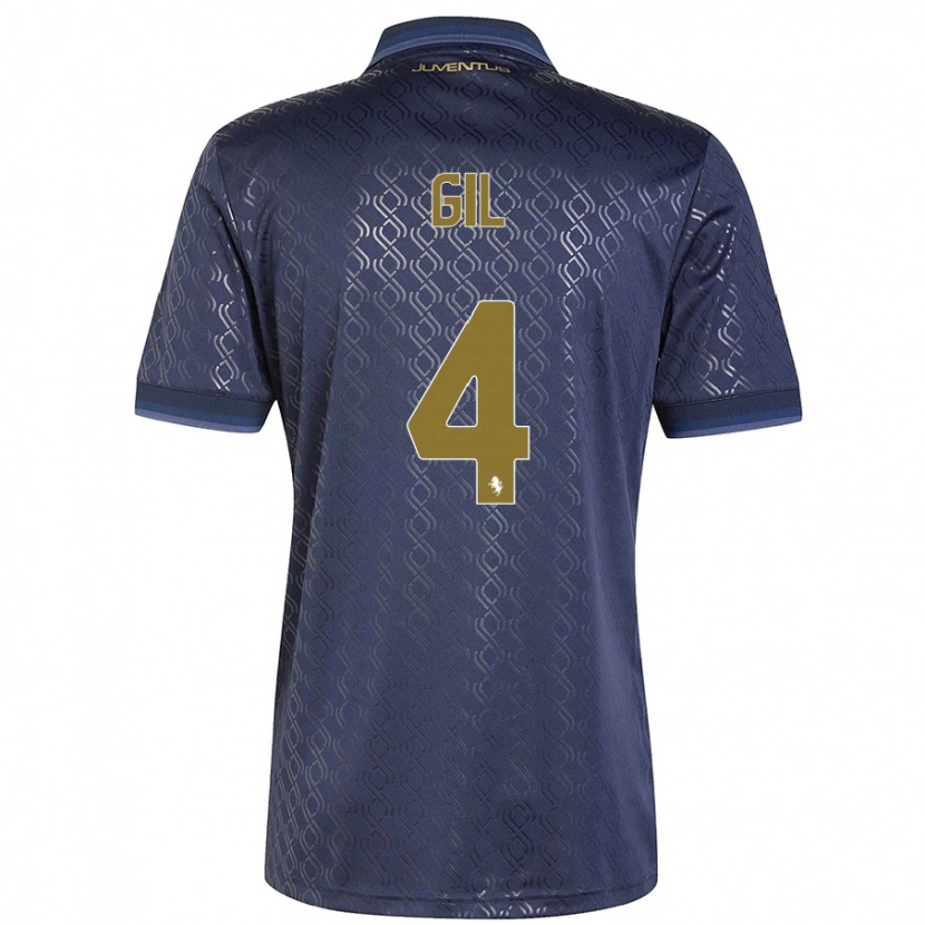 Danxen Heren Javier Gil #4 Marineblauw Thuisshirt Derde Tenue 2024/25 T-Shirt
