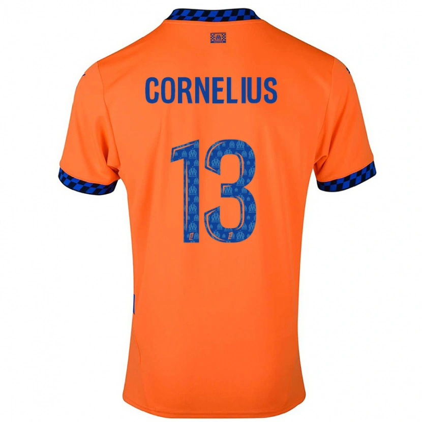 Danxen Heren Derek Cornelius #13 Oranje Donkerblauw Thuisshirt Derde Tenue 2024/25 T-Shirt