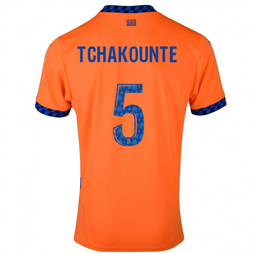 Danxen Heren Annaëlle Tchakounté #5 Oranje Donkerblauw Thuisshirt Derde Tenue 2024/25 T-Shirt